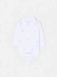 Body baby manga larga multiraqueta azul celeste
