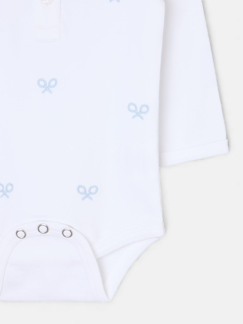 Body baby manga larga multiraqueta azul celeste