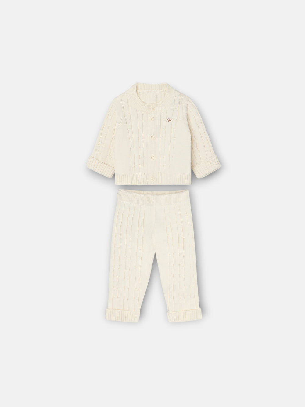 Conjunto ochos baby silbon beige medio