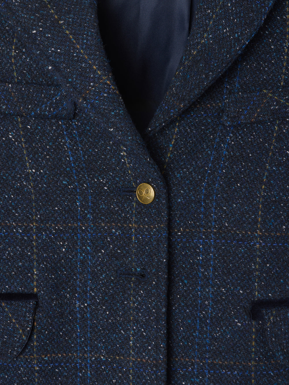 American girl with blue plaid velvet details