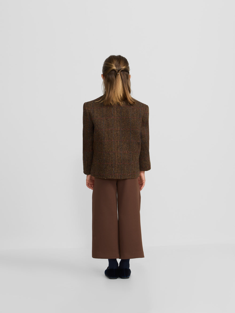 Americana girl cuello mao espiga marrones