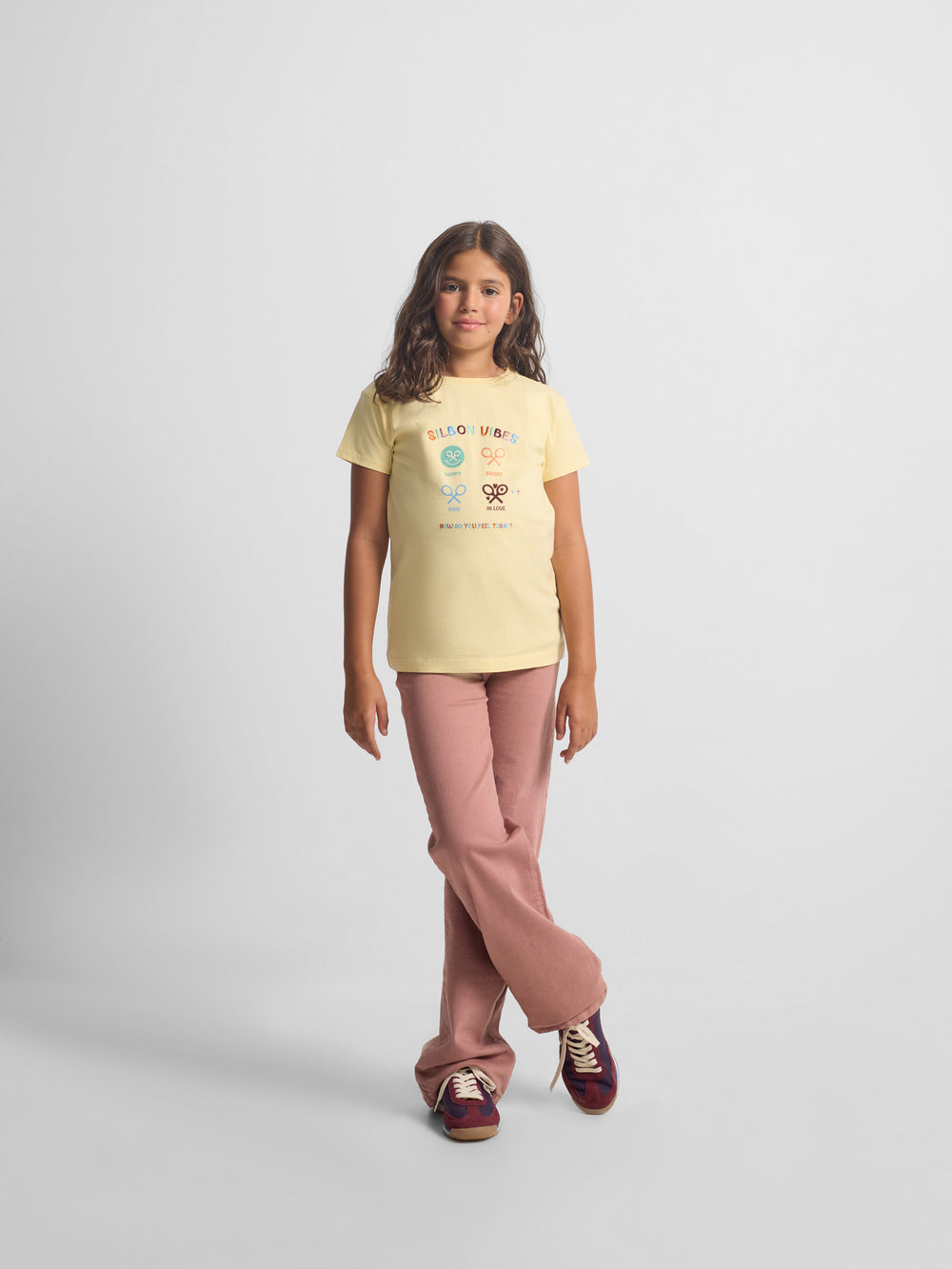 Pantalon girl bordado rosa