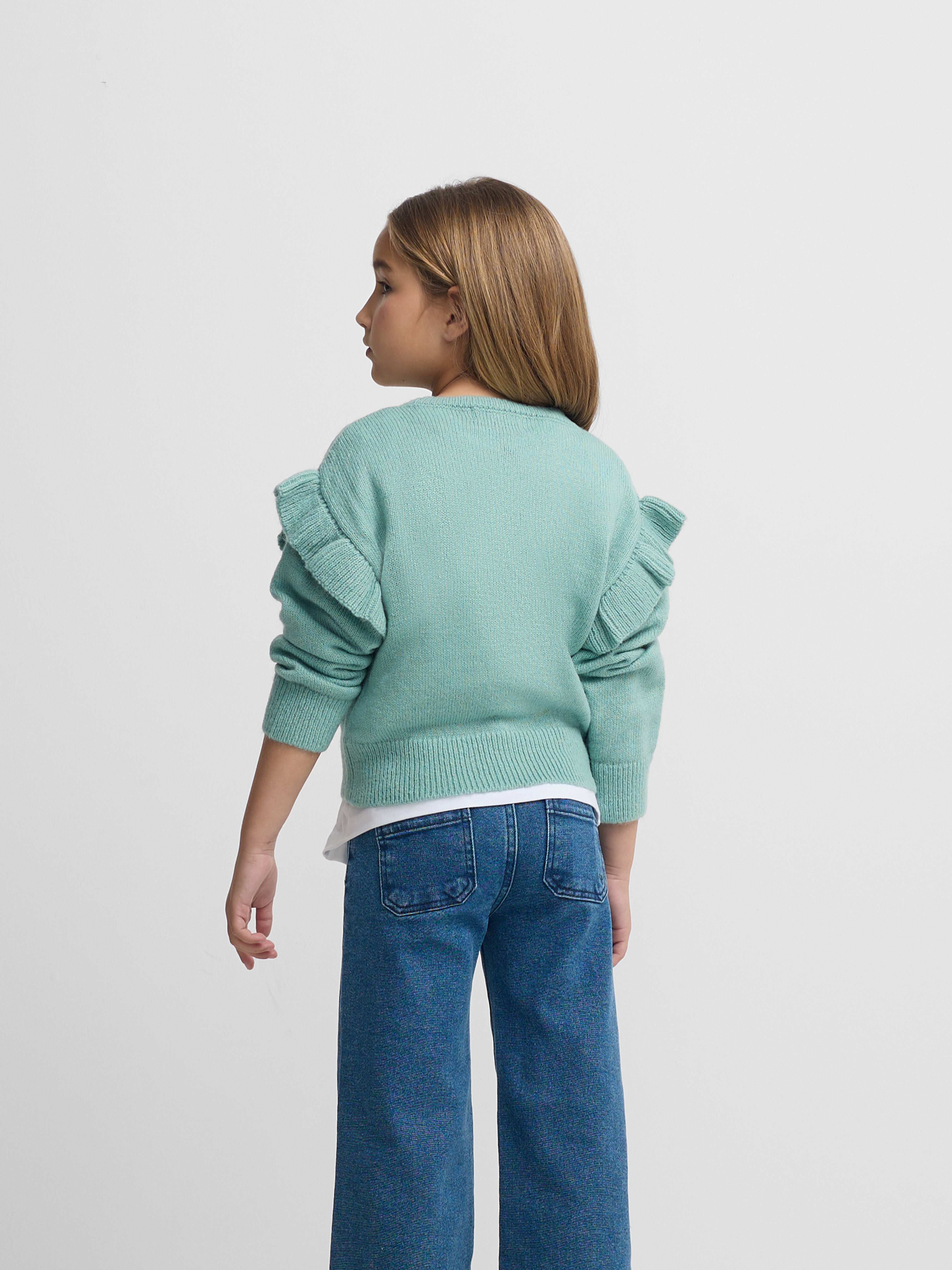 Camisola de malha Silbon verde para mulher