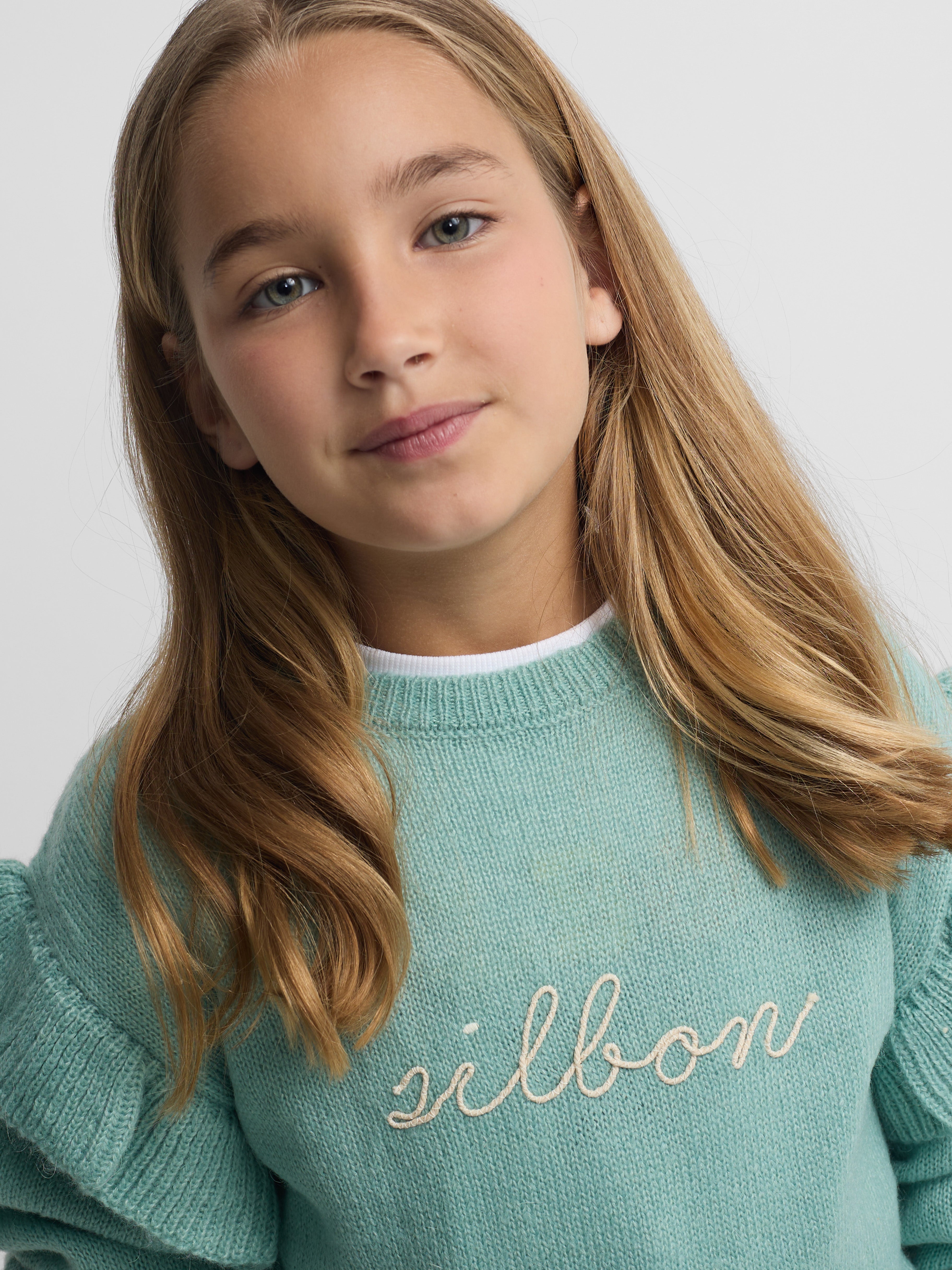 Camisola de malha Silbon verde para mulher