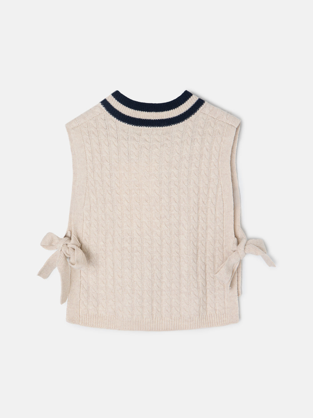 Chaleco girl punto college crudo