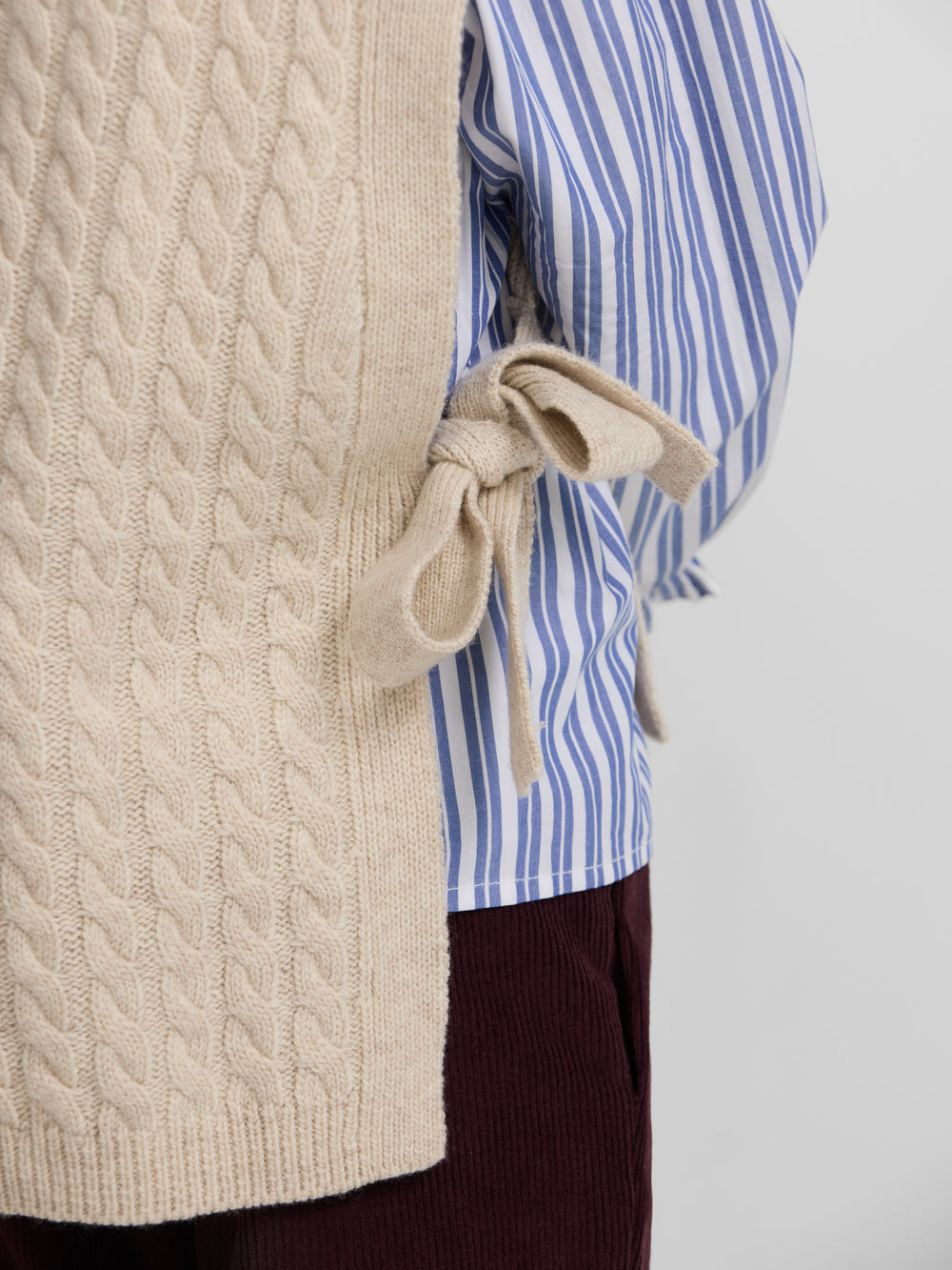 Chaleco girl punto college crudo