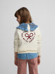 Sudadera girl corazon crudo