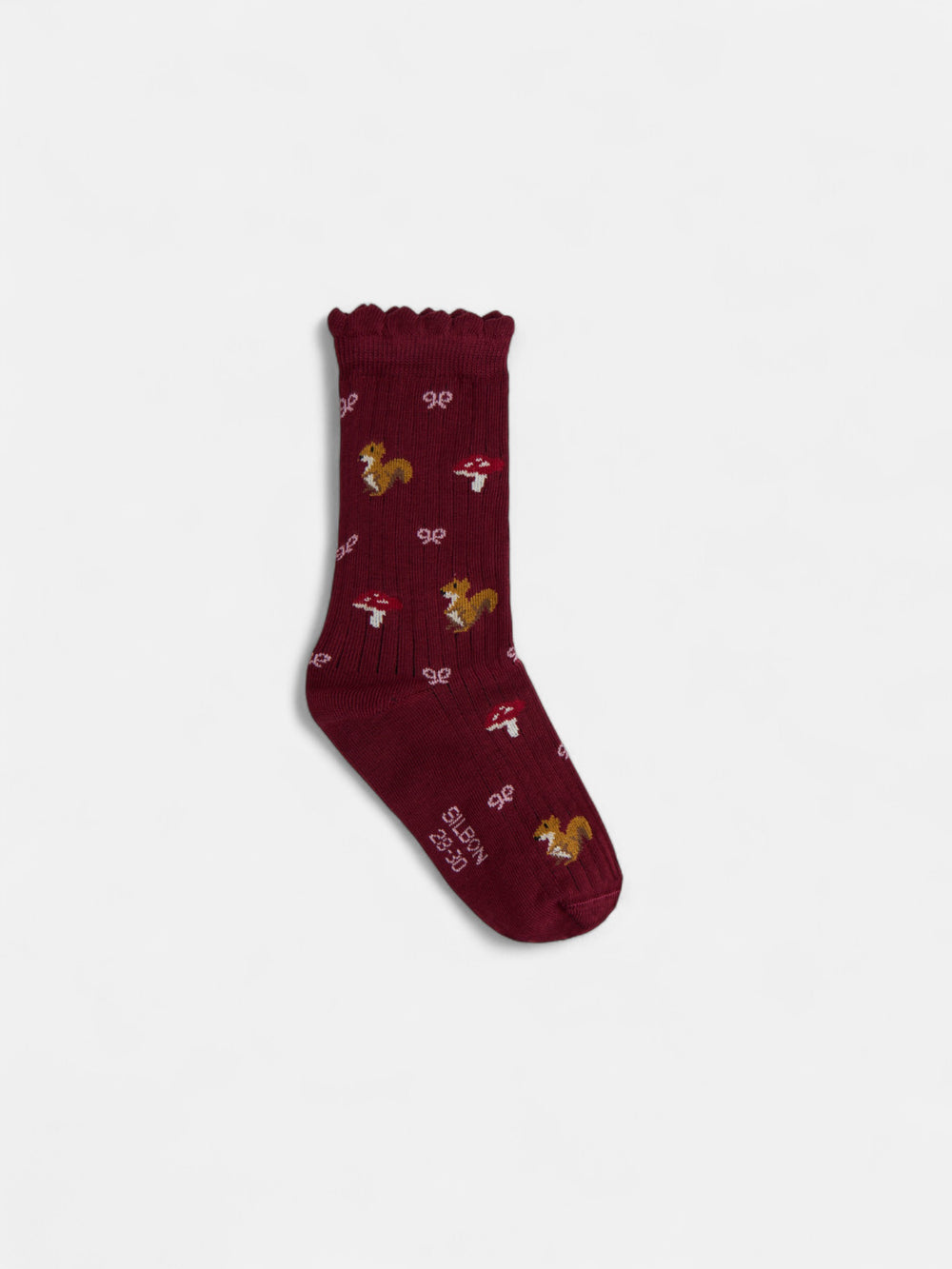 Garnet printed girl's sock