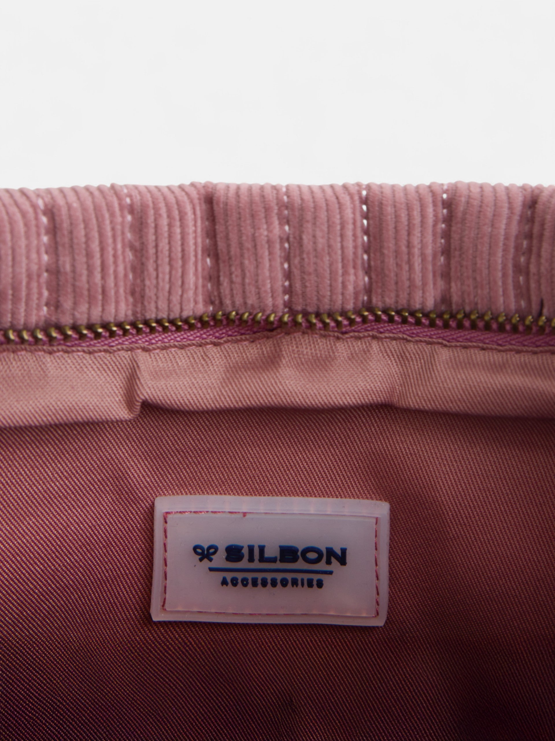 Funda portatil acolchada pana rosa