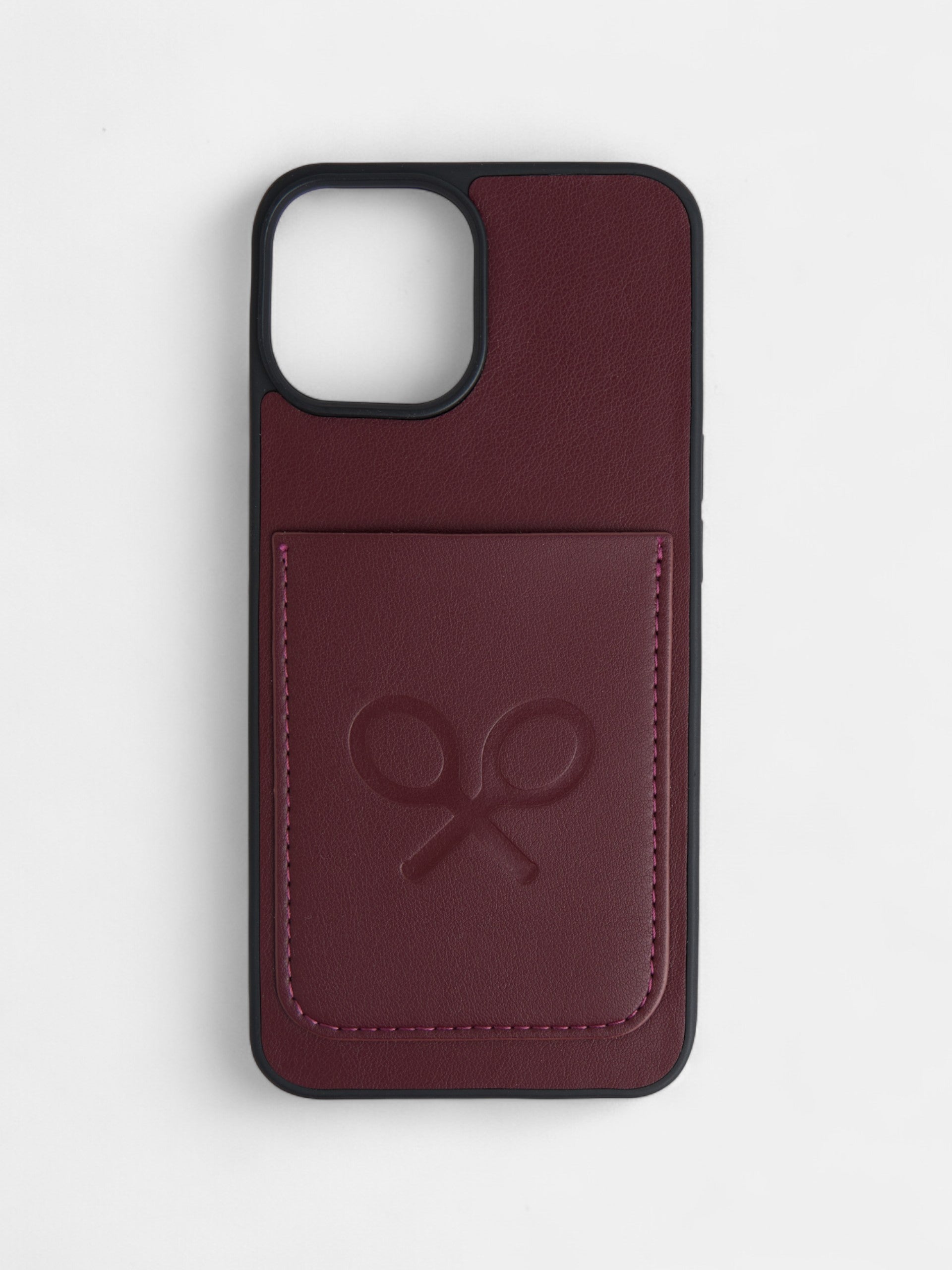 Burgundy racket mobile case
