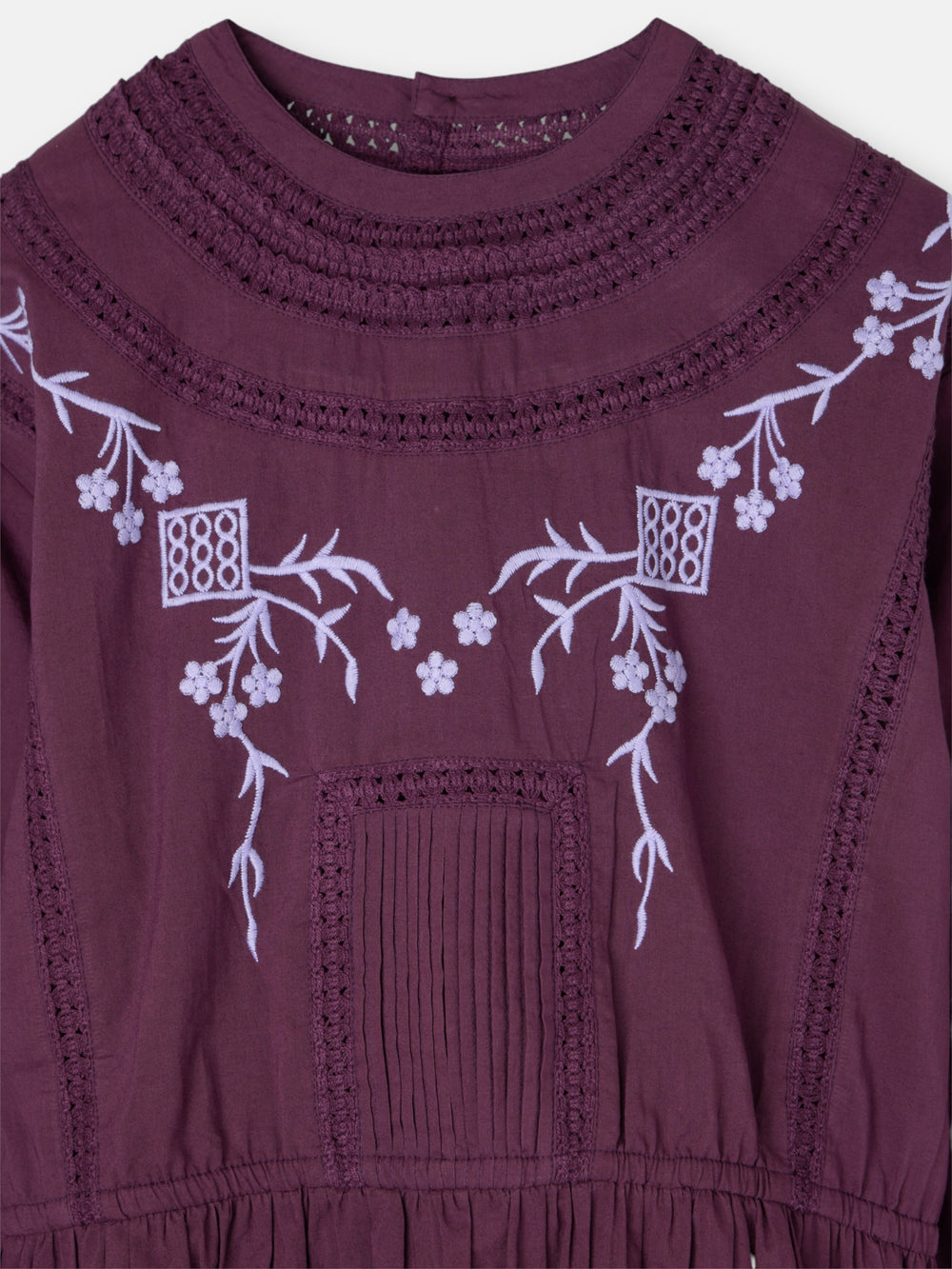 Blusa bordados morada