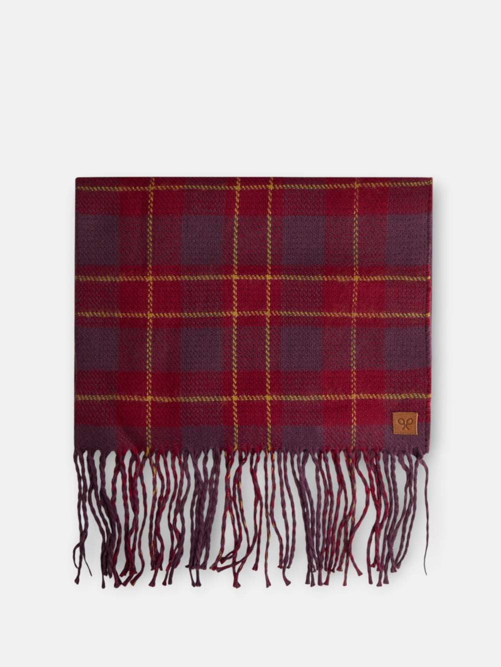 Écharpe à carreaux violets