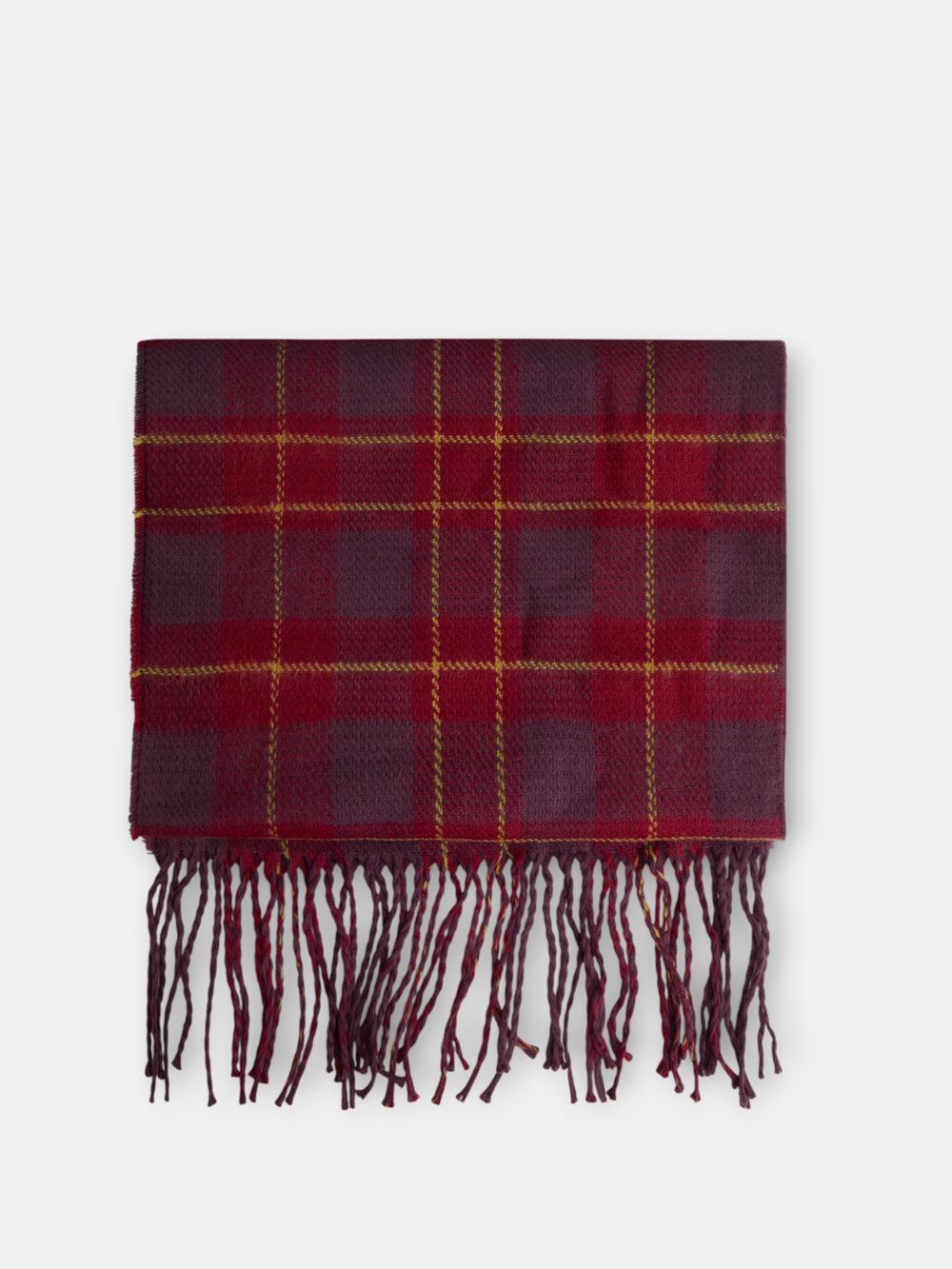 Écharpe à carreaux violets