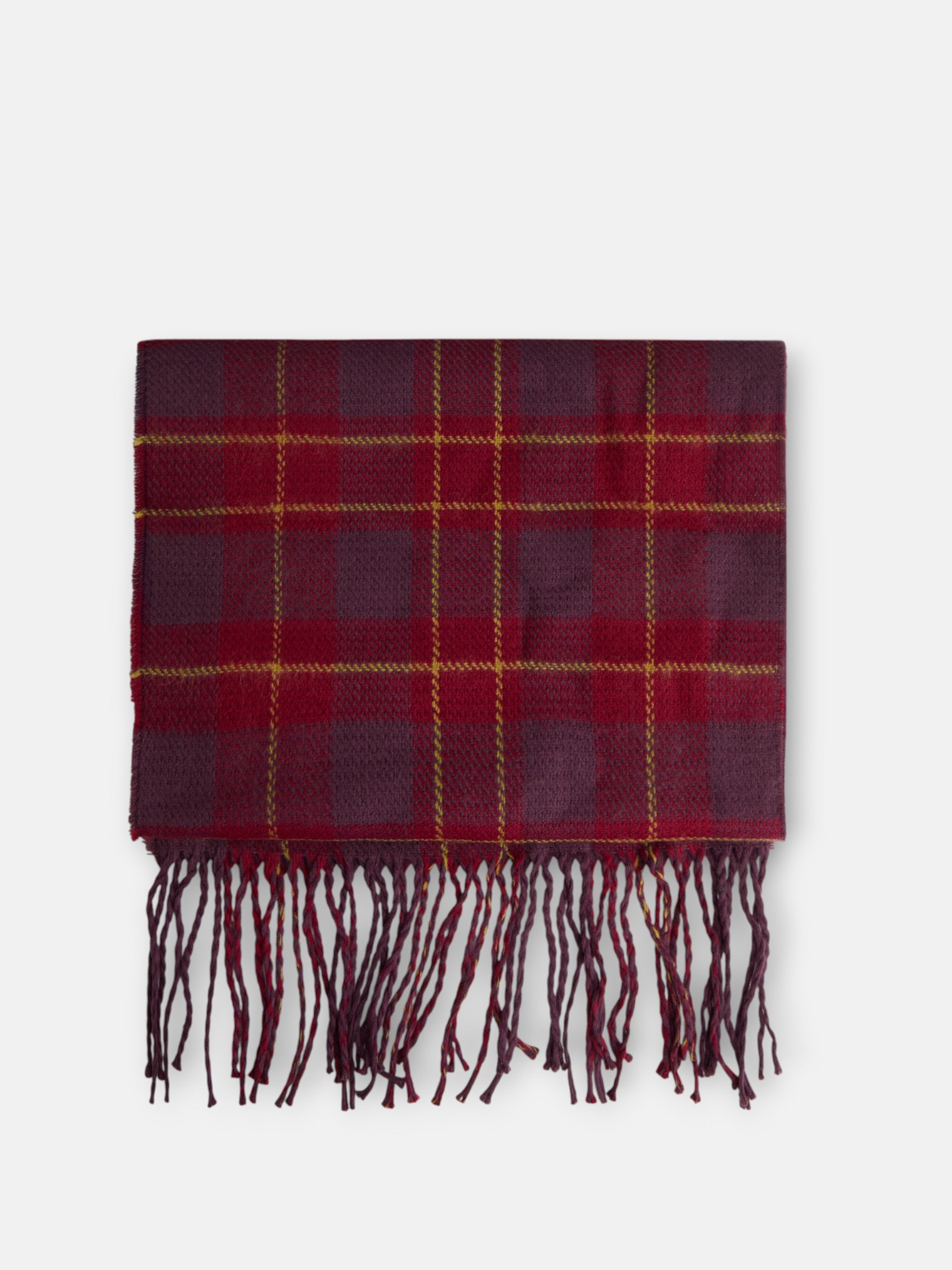 Écharpe à carreaux violets