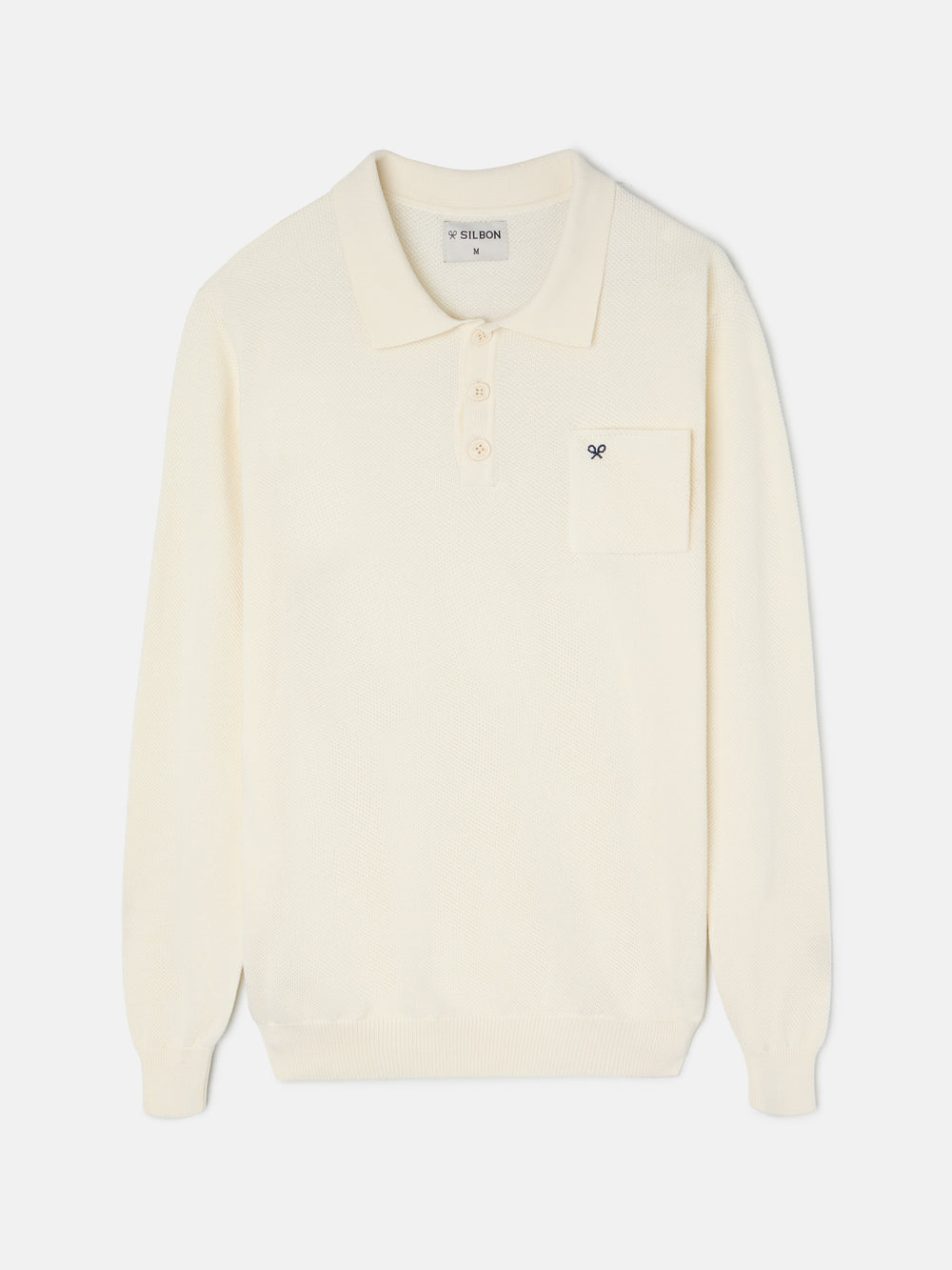 Jersey cuello polo minilogo beige