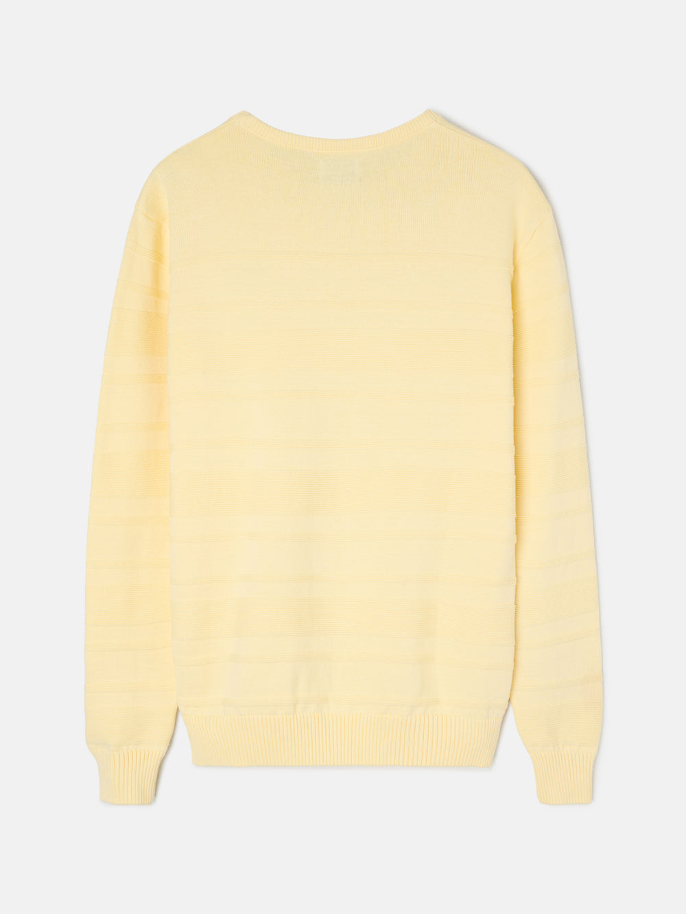 Yellow mini logo braided sweater