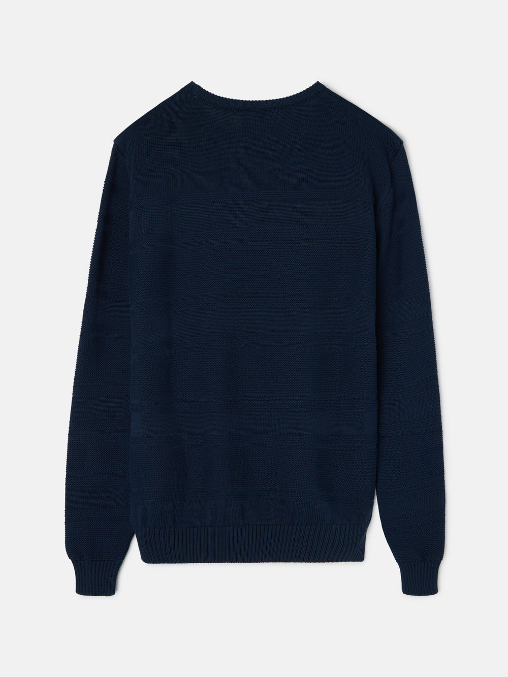 Navy blue mini logo braided sweater