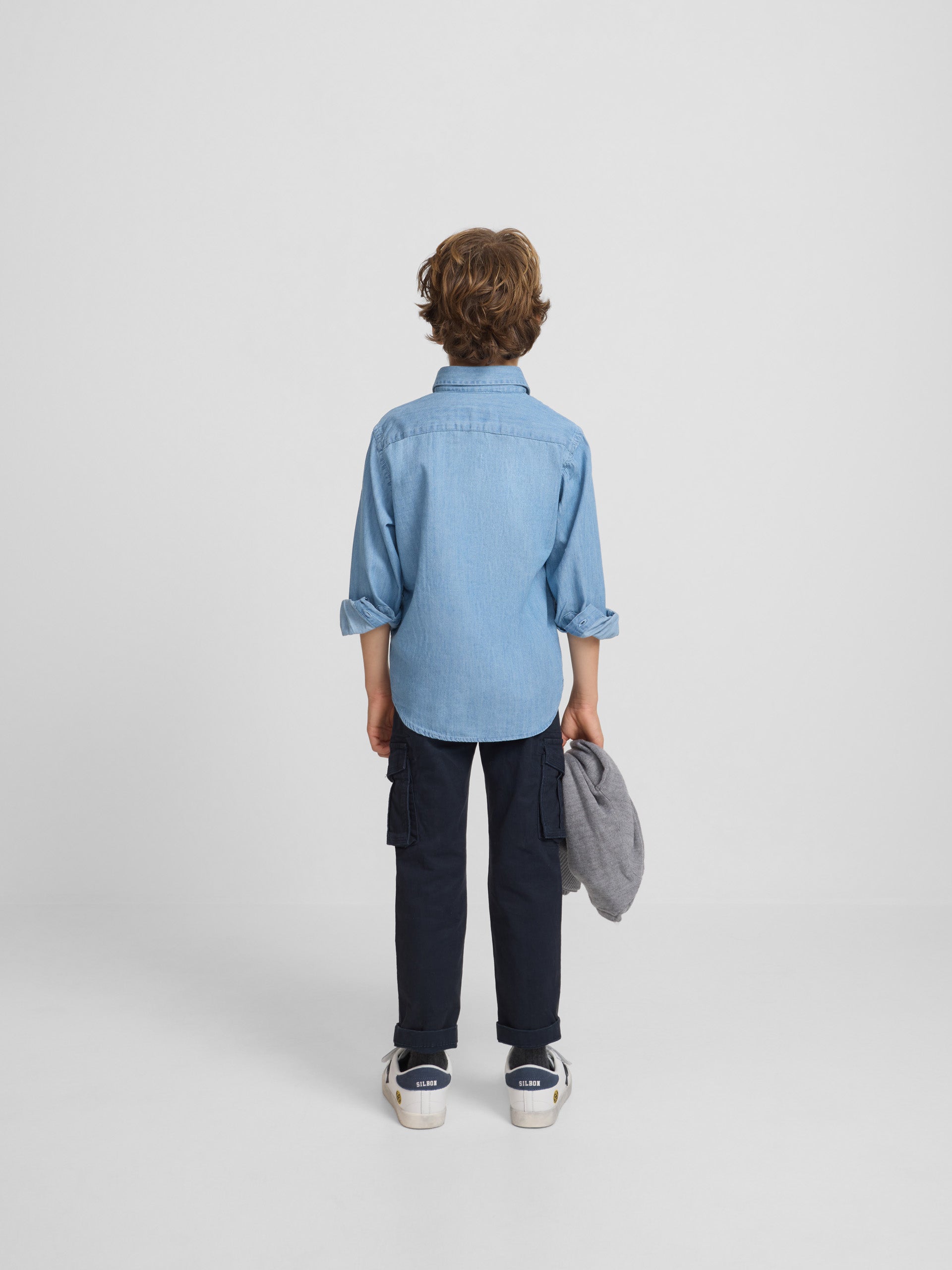 Polera sport kids denim azul claro