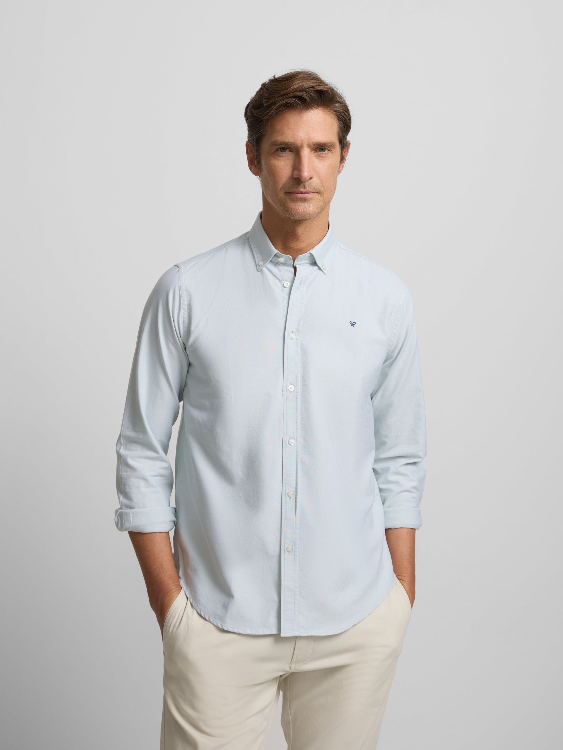 Camisa sport oxford regular fit raquete verde