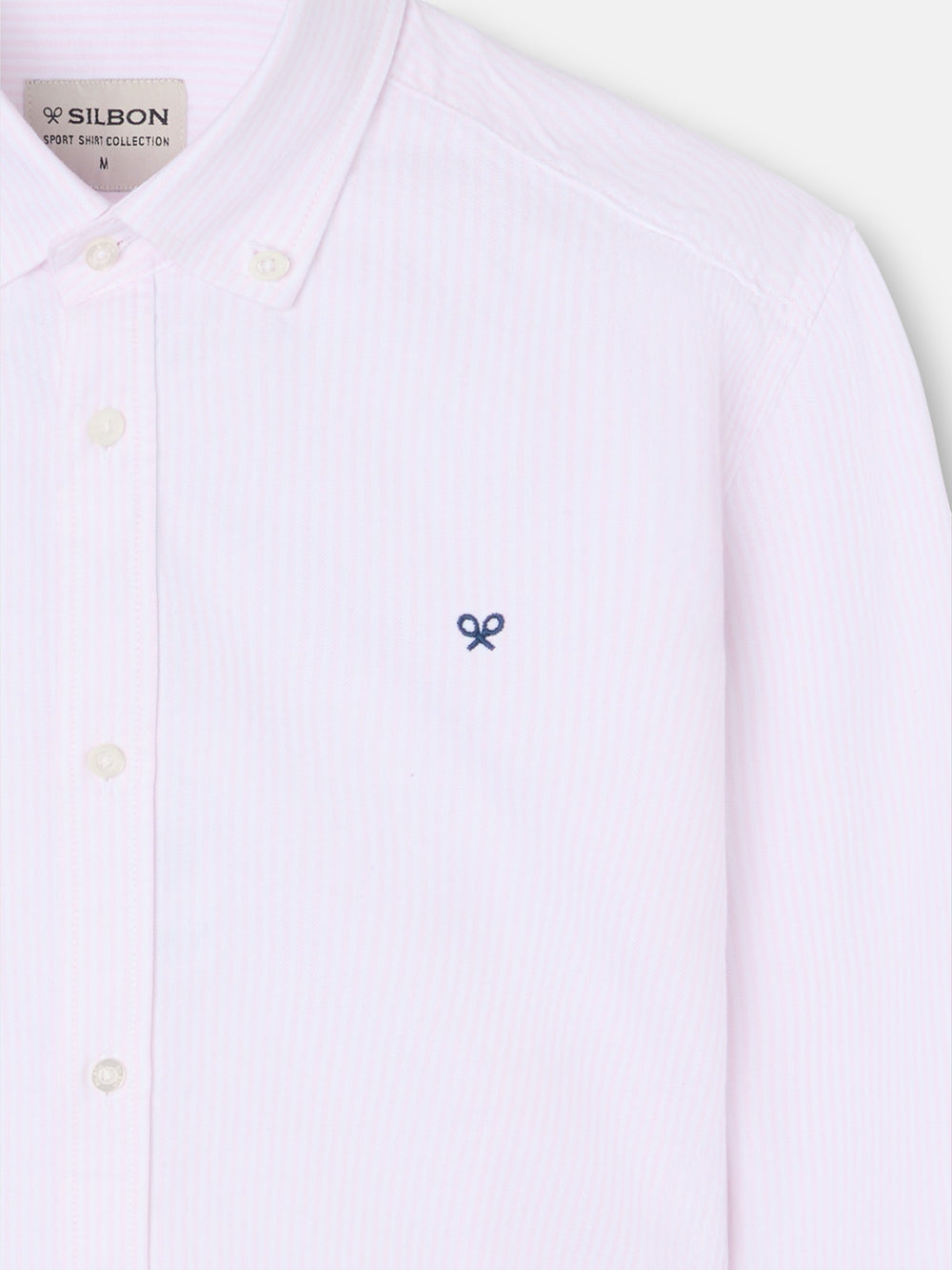 Pink striped racket oxford sport shirt