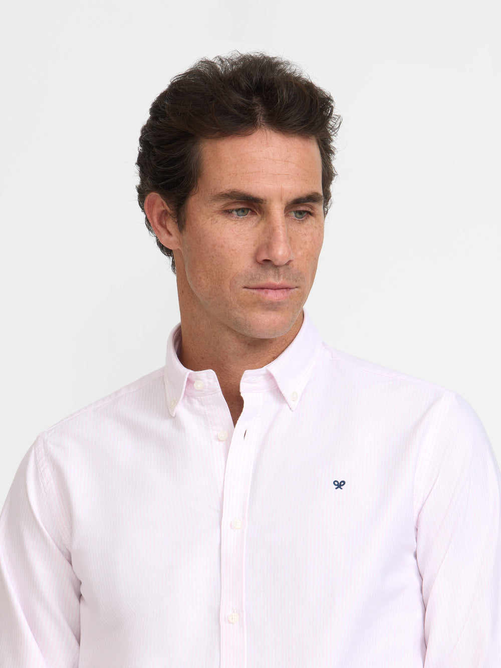 Pink striped racket oxford sport shirt