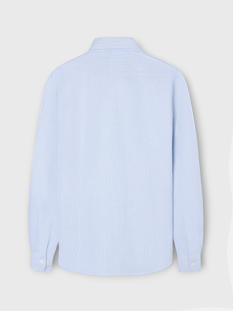 Sport Oxford shirt with medium blue striped rackets
