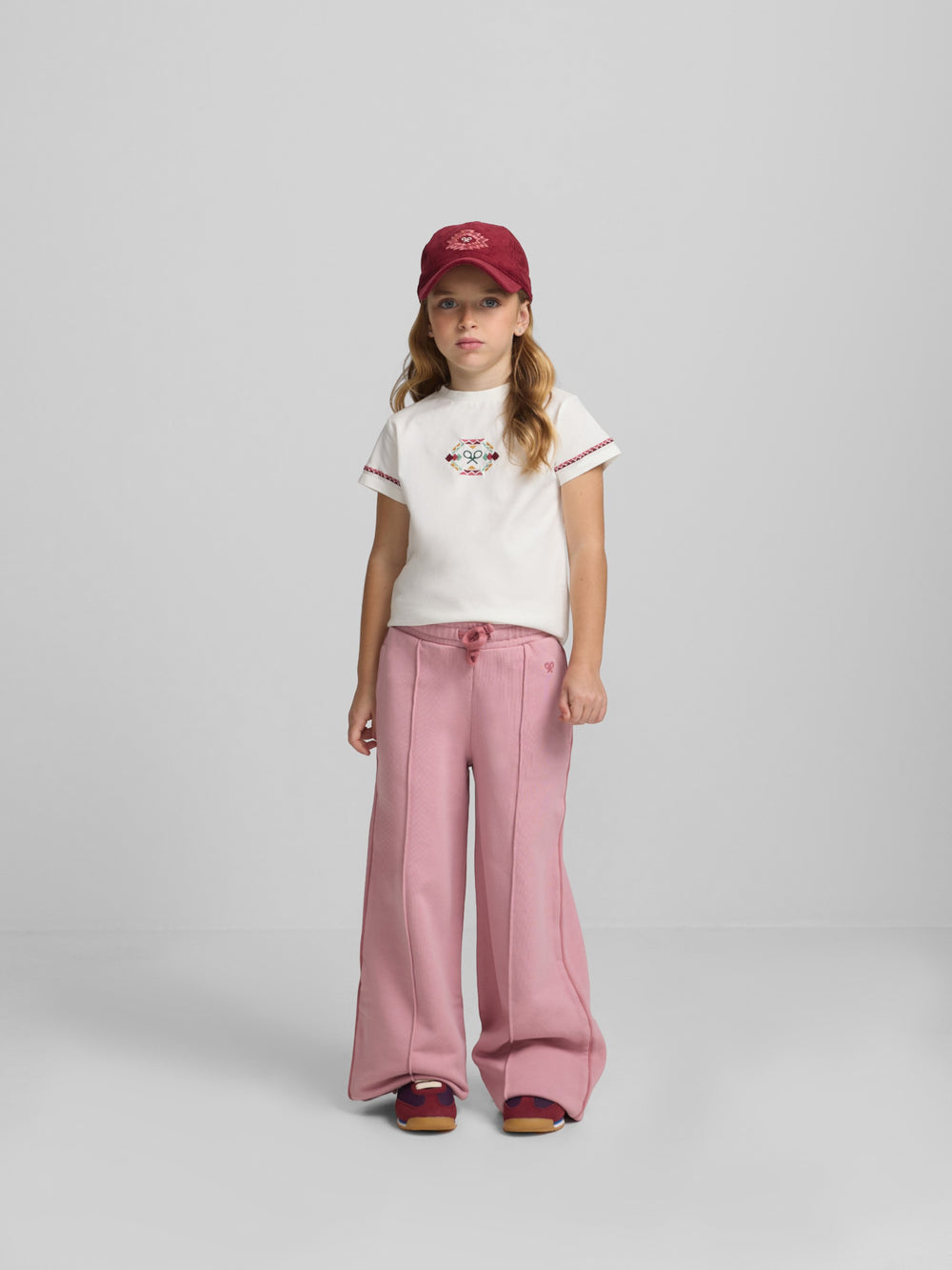 Pantalon girl chandal silbon smile rosa