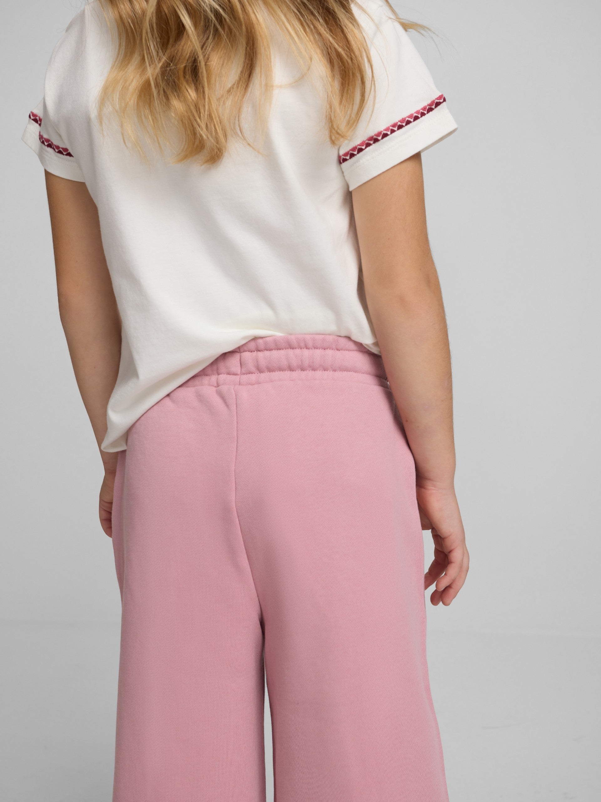 Calças de fato de treino rosa Silbon Smile para menina