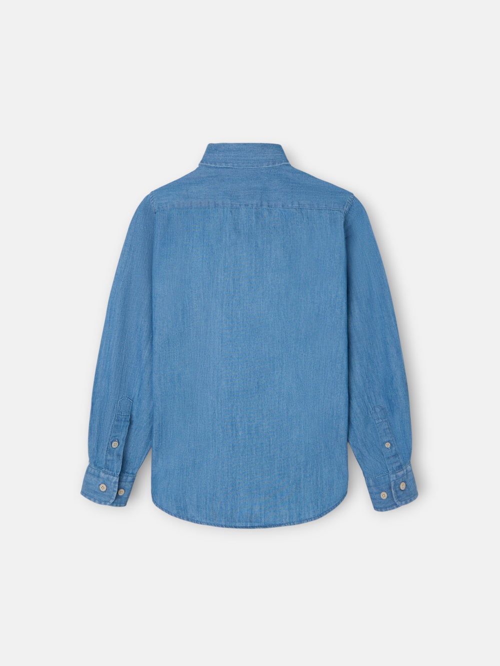 Camisa sport kids clasica denim azul claro