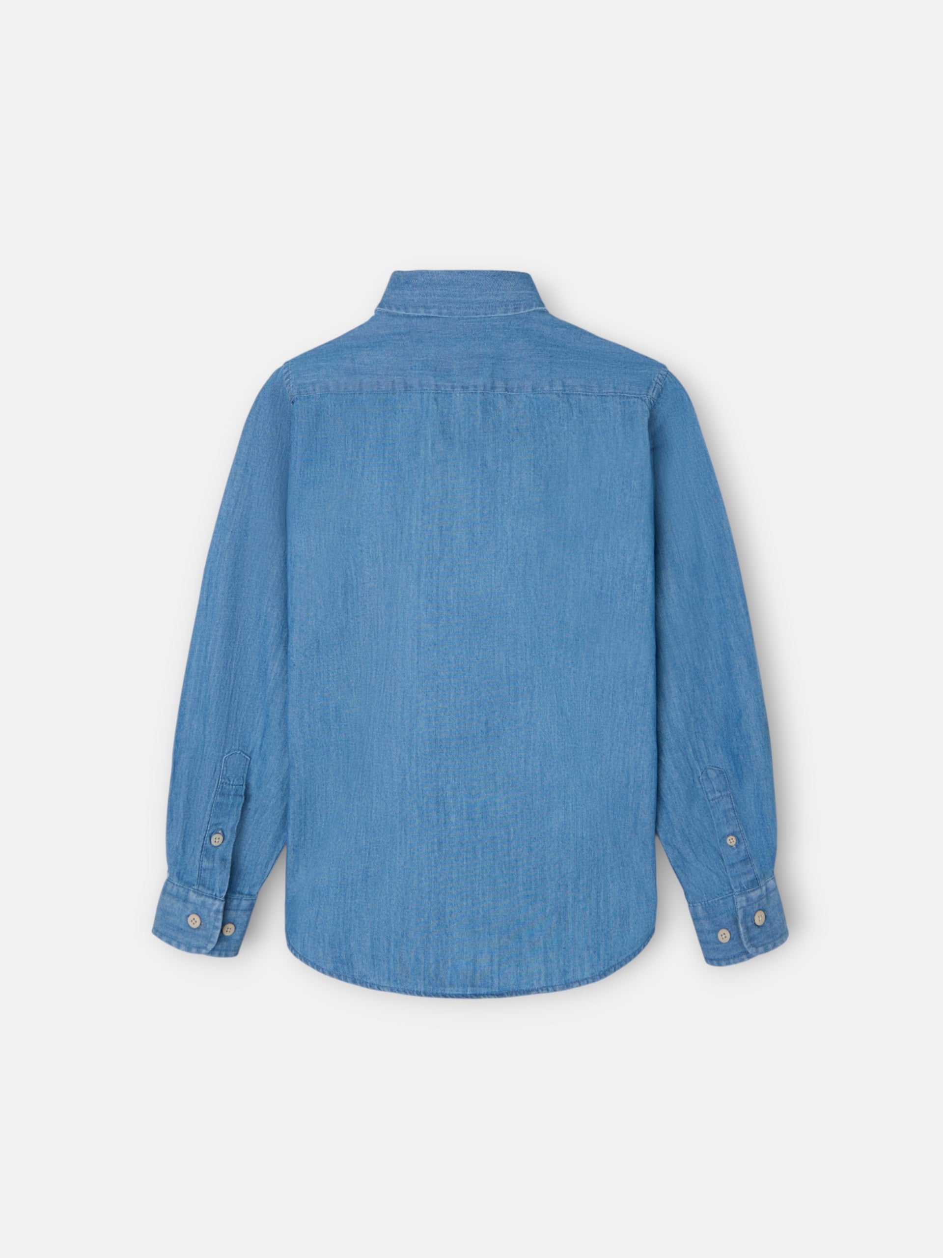 Classic light blue denim kids sport shirt