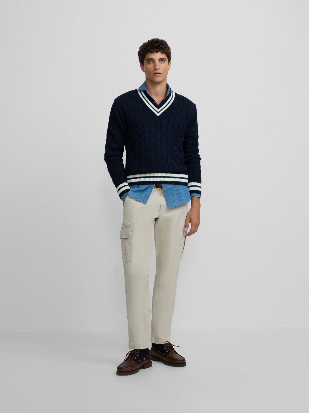 Camisola college azul-marinho