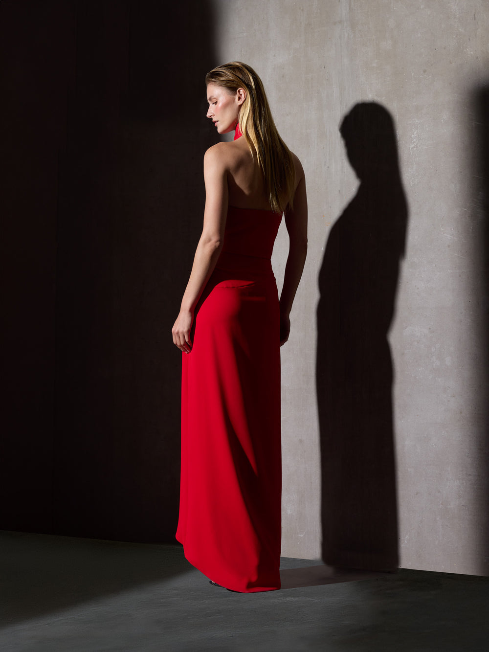 Vestido CaprileXSilbon halter rojo