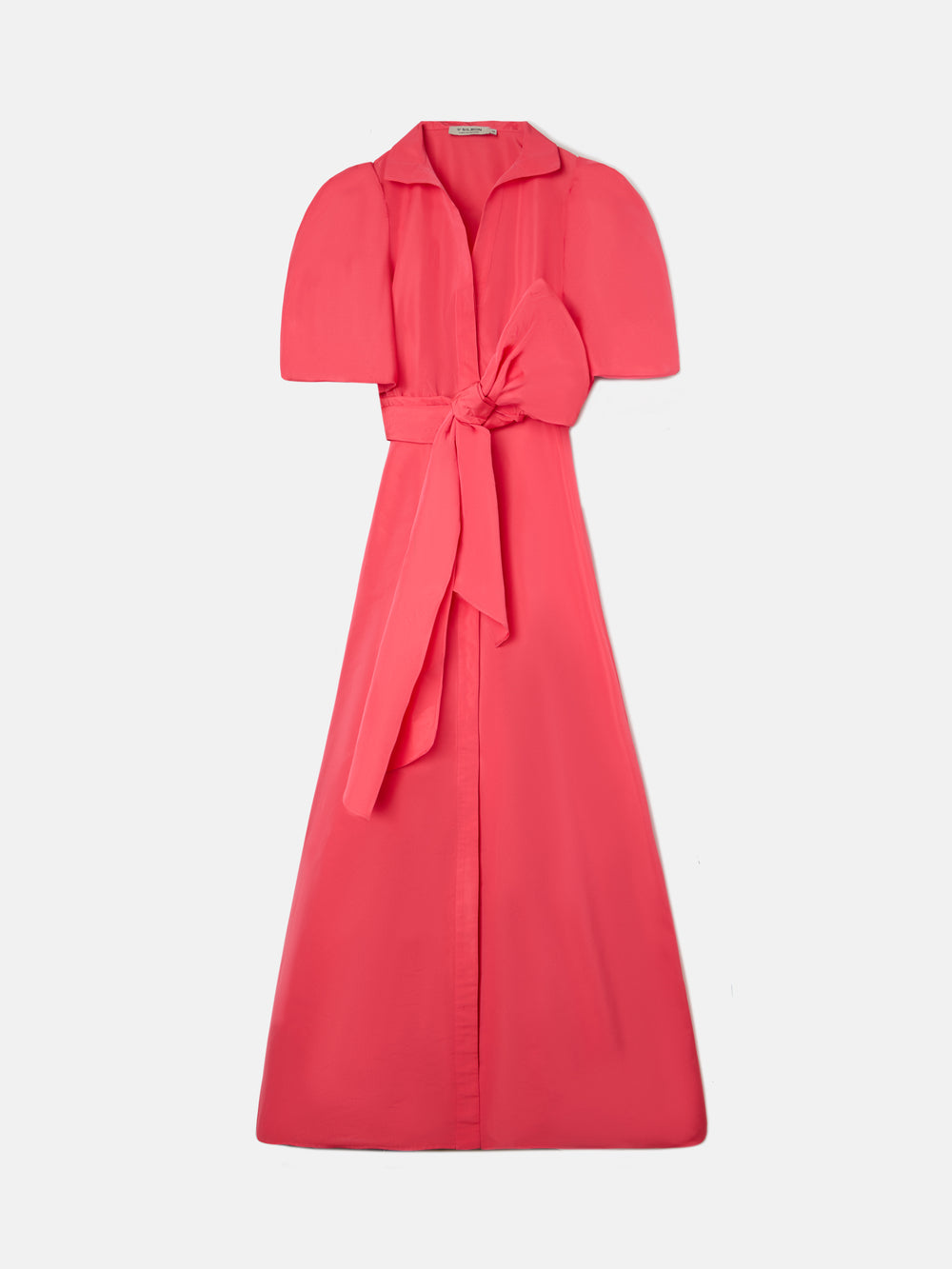 Vestido CaprileXSilbon camisero tafeta rojo