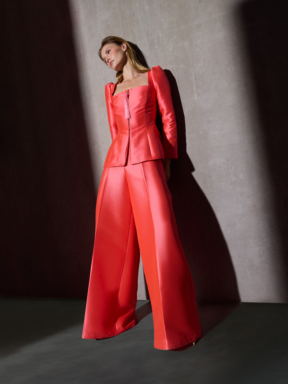 Pantalon CaprileXSilbon palazzo corail