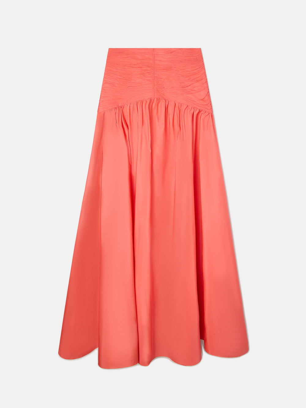 Jupe en taffetas corail CaprileXSilbon