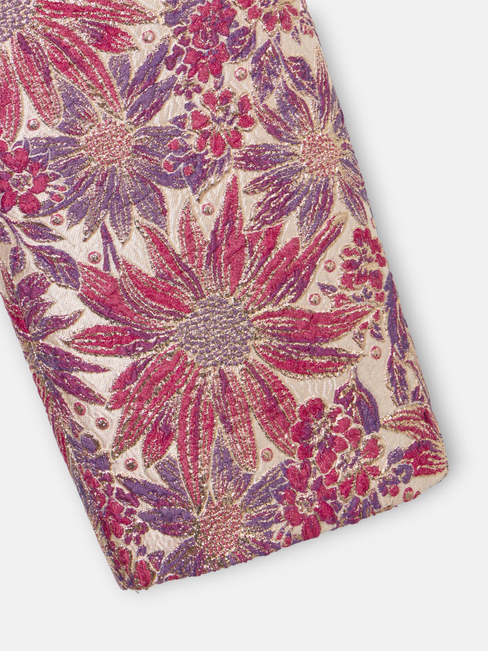 Pantalon de vestir estampado flores rosas y moradas