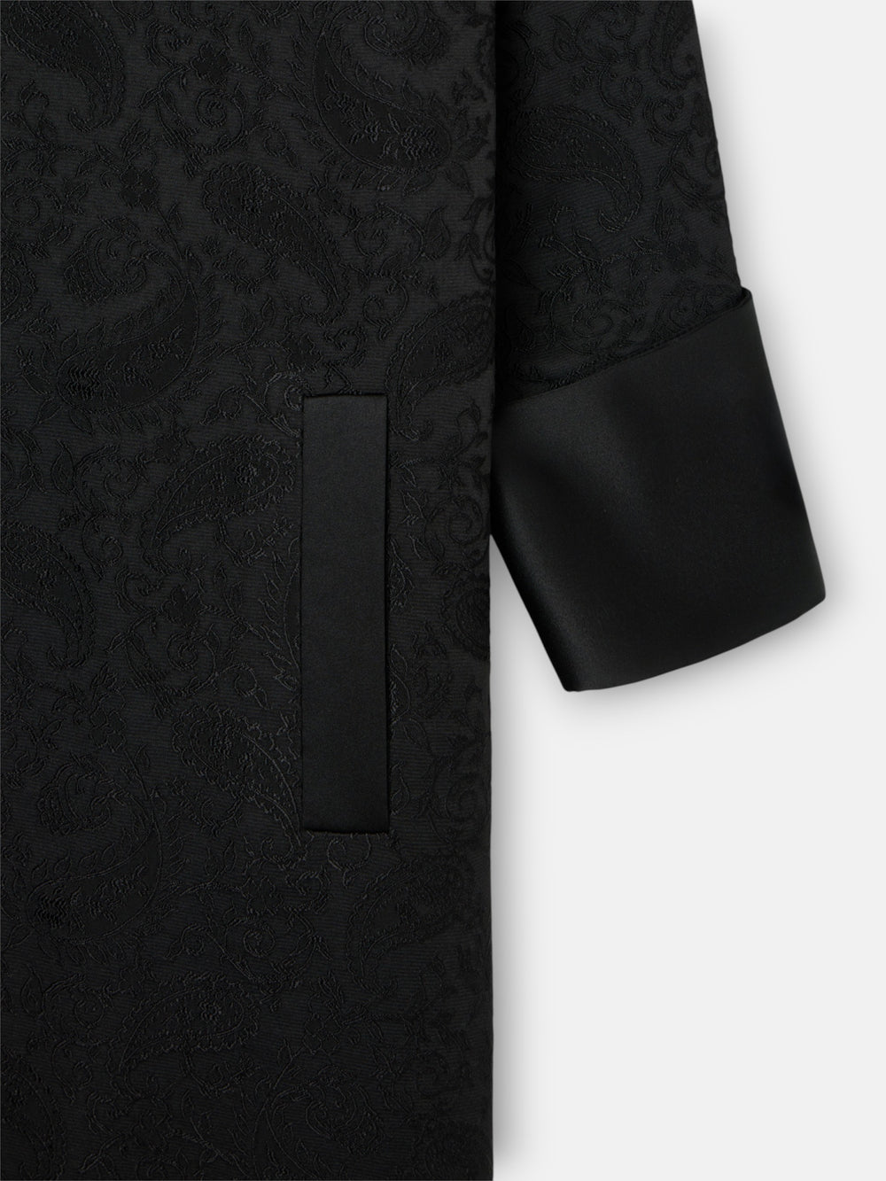 Vestido tunica jacquard negro