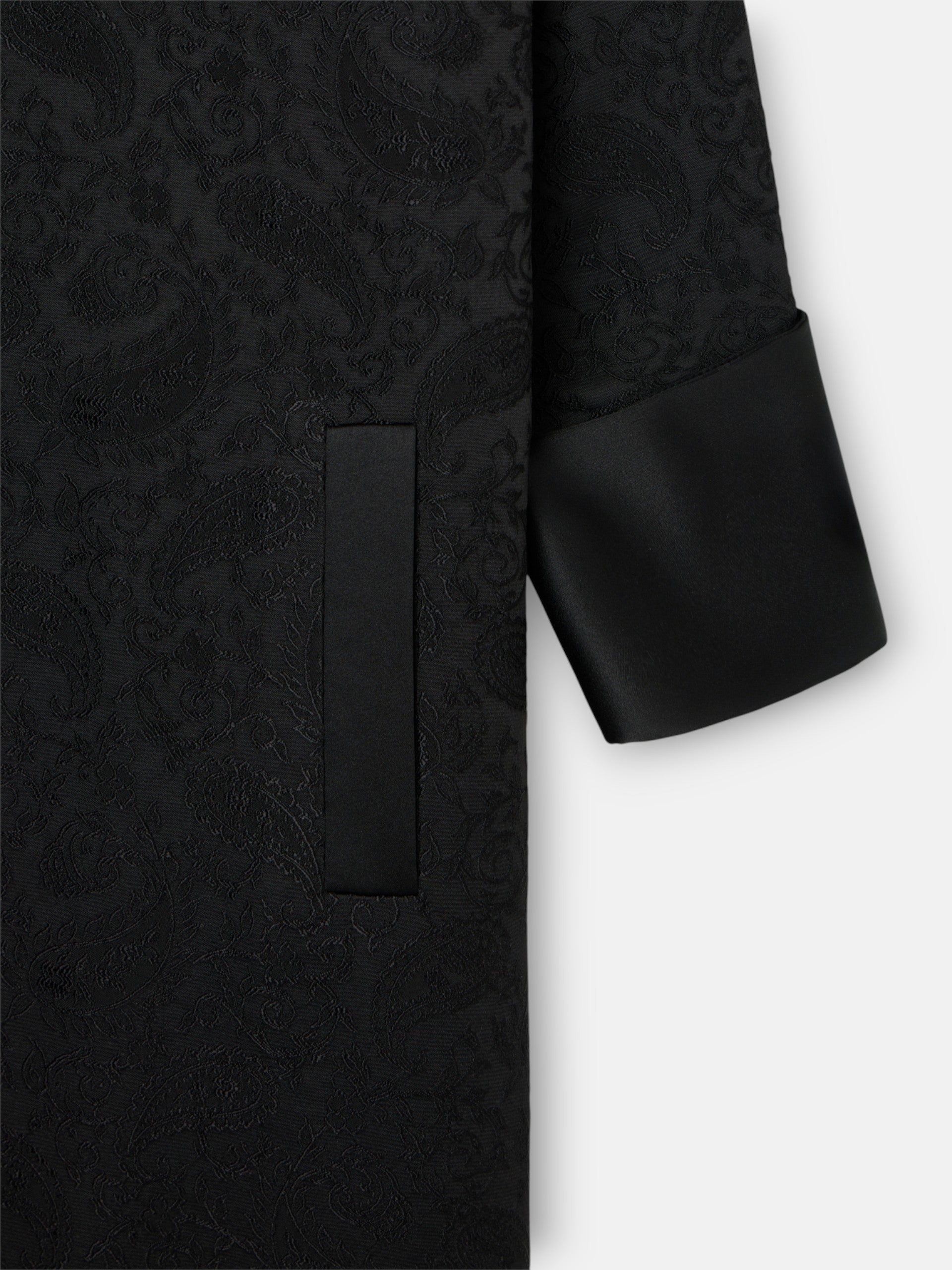 Vestido tunica jacquard negro