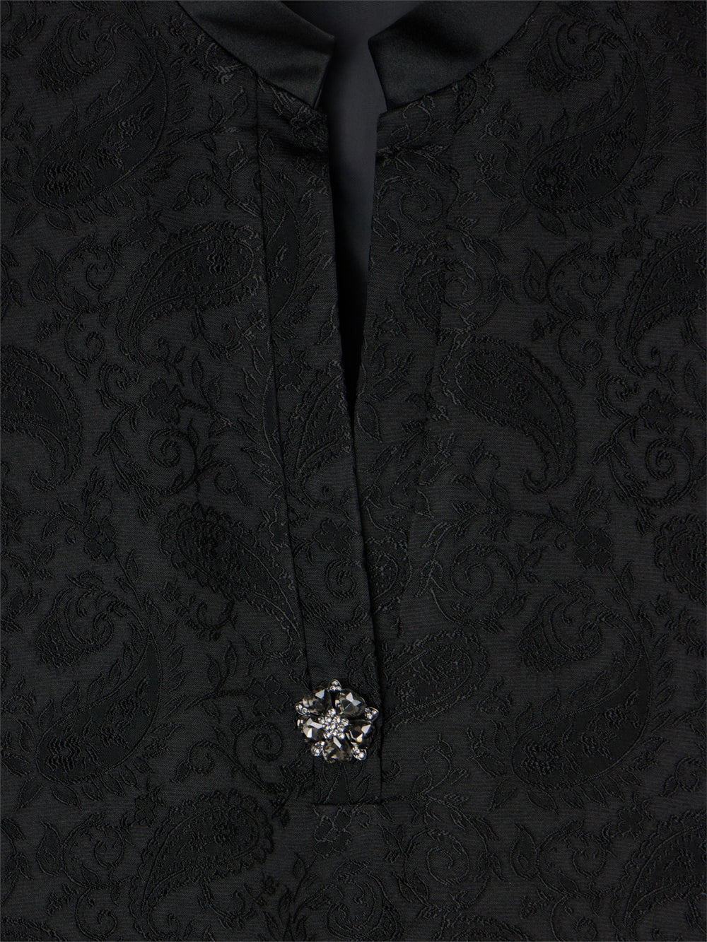 Vestido tunica jacquard negro