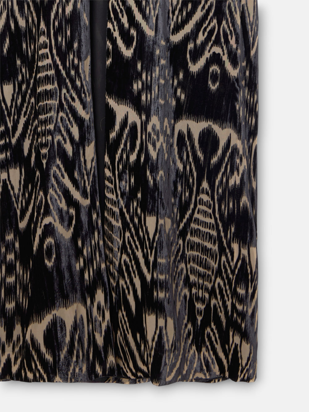 Kimono unique estampado ikat negro