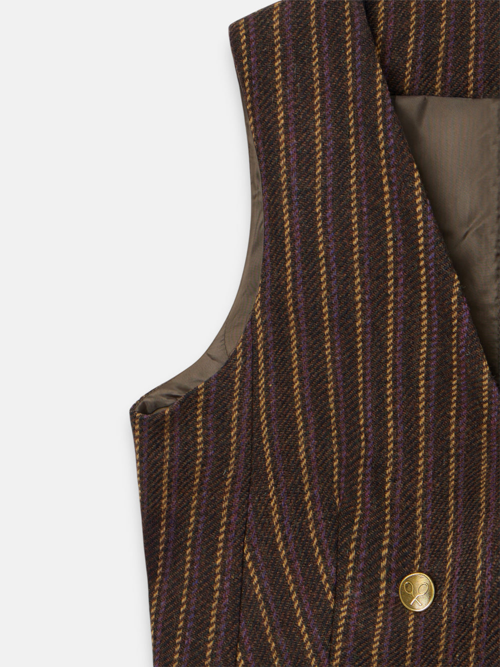 Chaleco unique cruzado rayas moradas