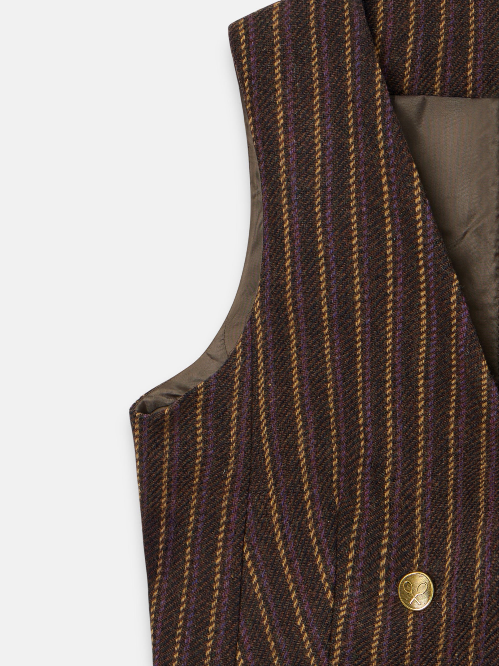 Chaleco unique cruzado rayas moradas