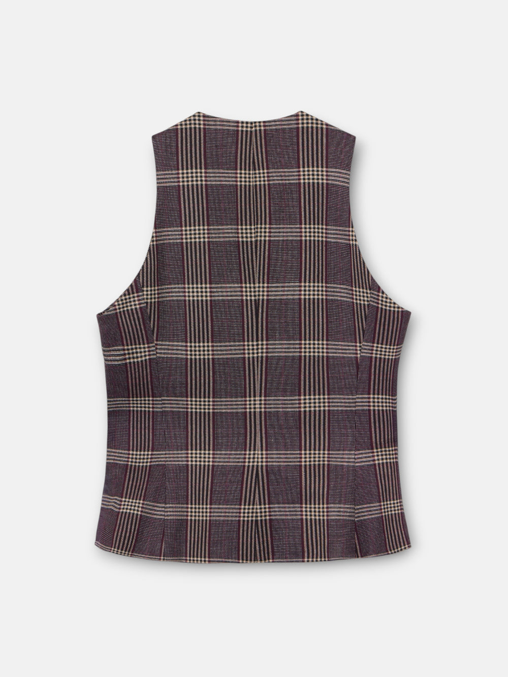 Chaleco unique cuadros morados