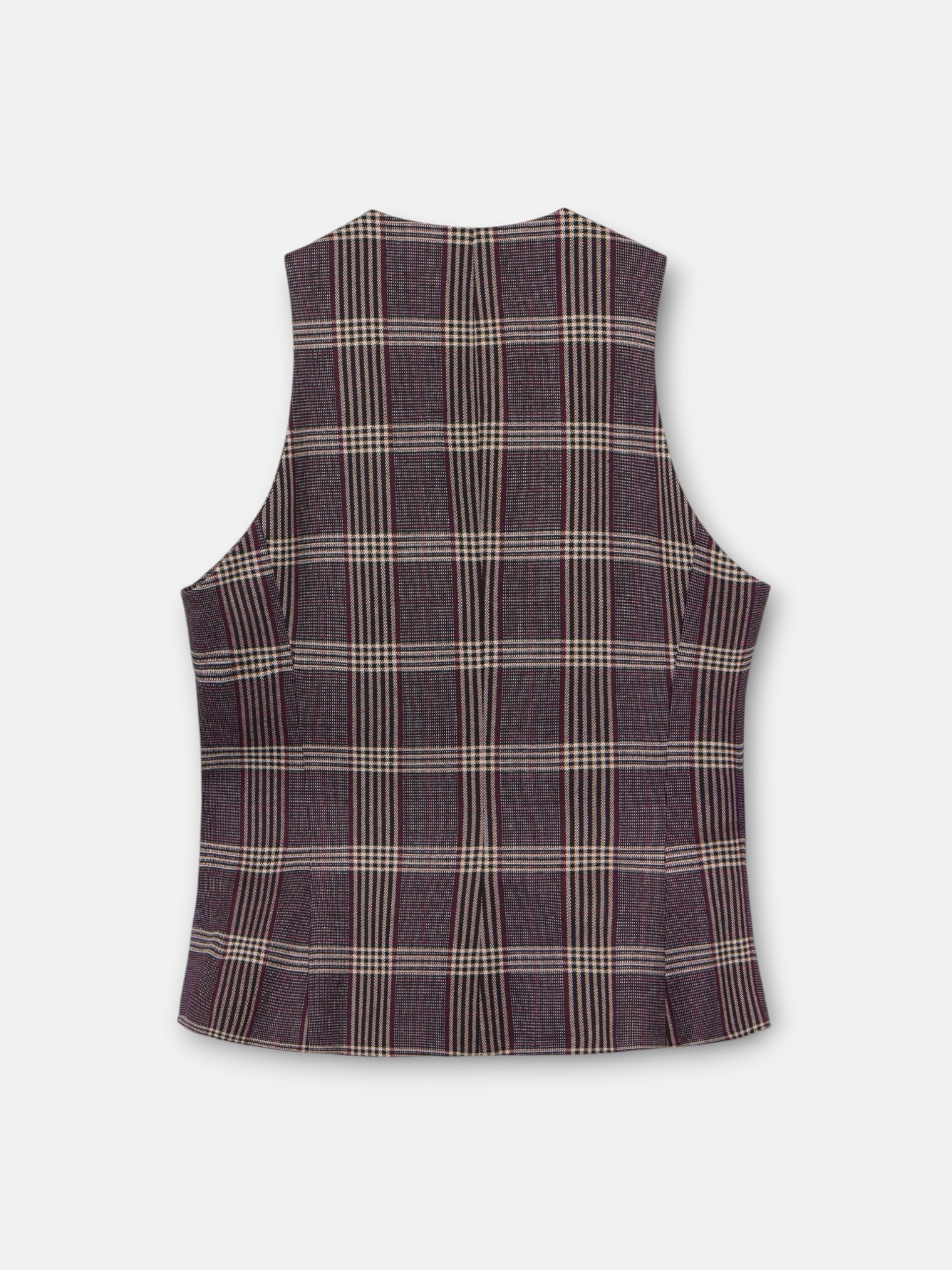 Chaleco unique cuadros morados