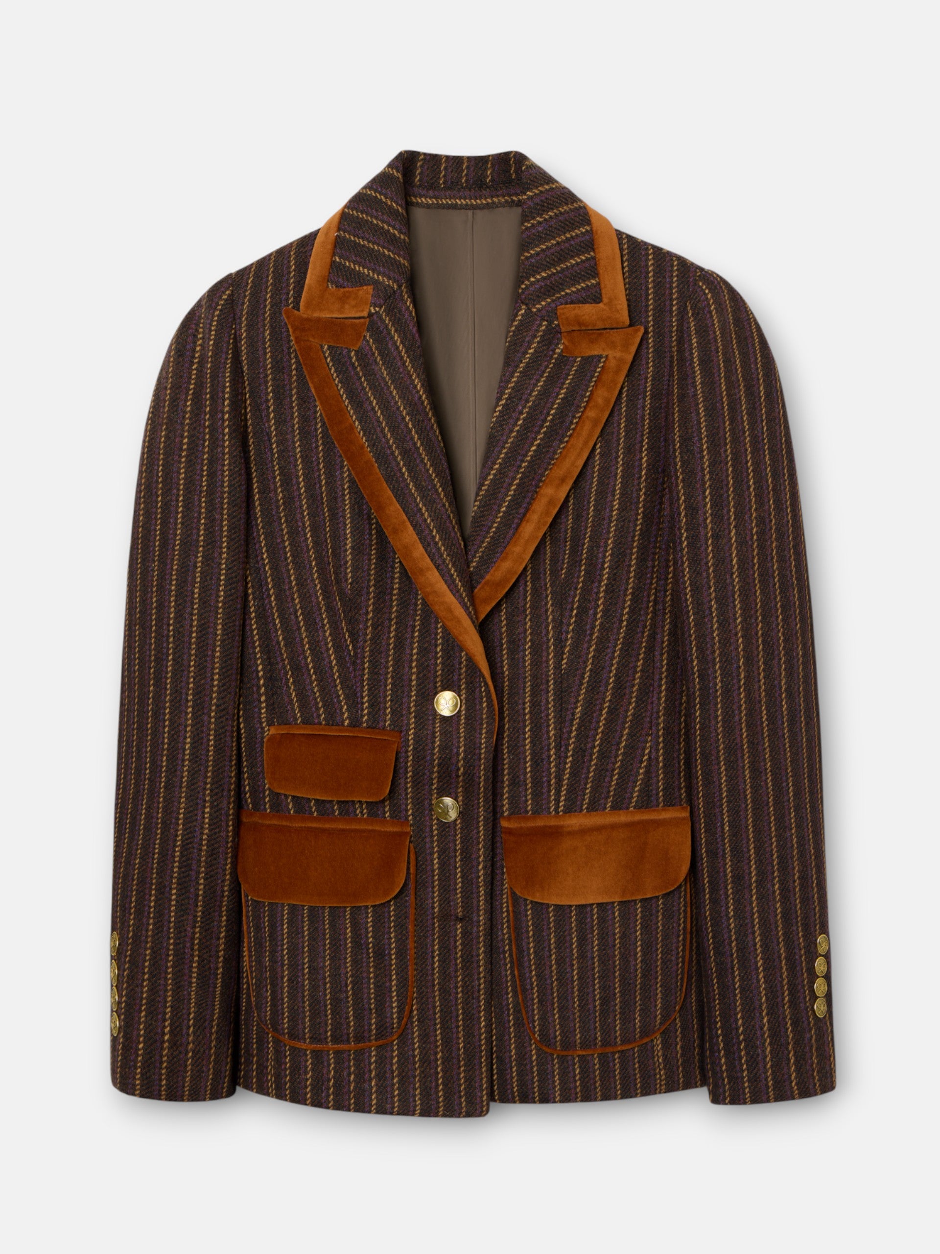 Unique classic purple striped blazer