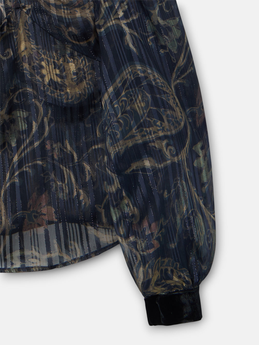 Blusa unique estampado cachemir azul