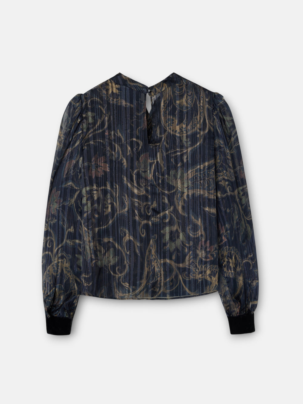 Blusa unique estampado cachemir azul