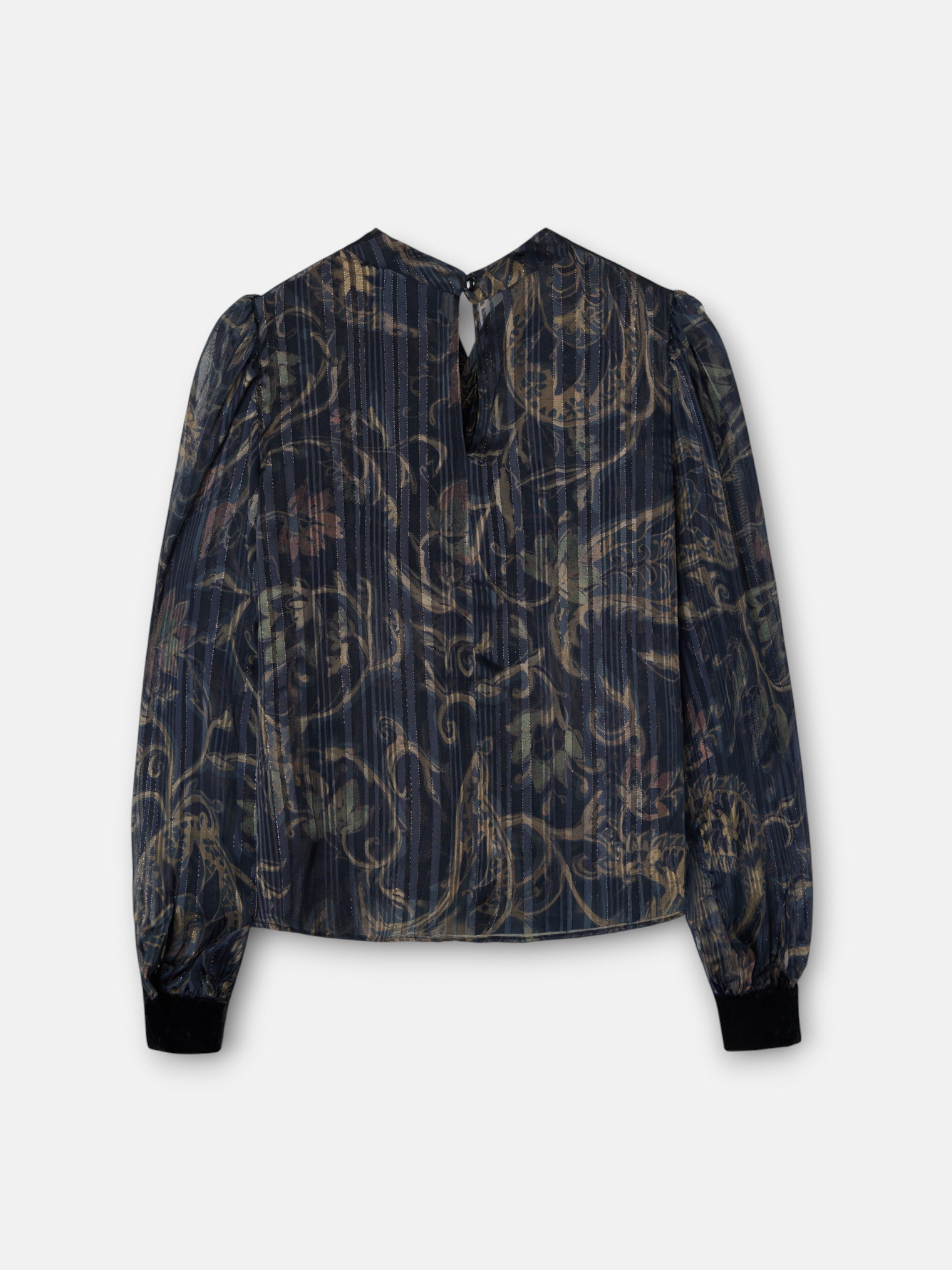 Blusa unique estampado cachemir azul