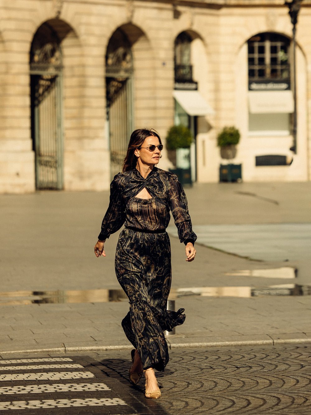 Falda unique larga estampado cachemir azul