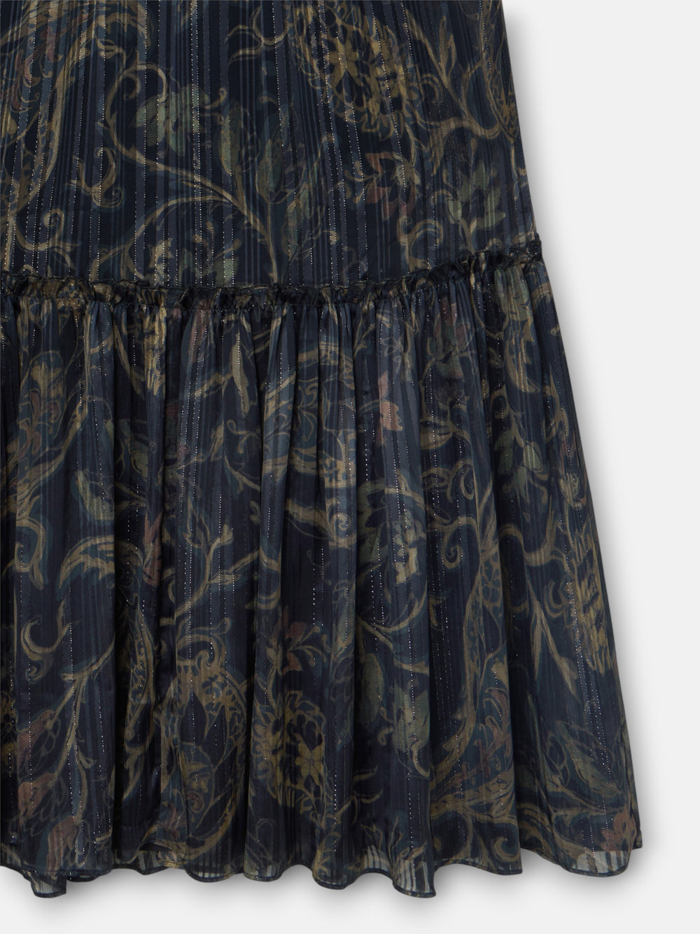 Falda unique larga estampado cachemir azul